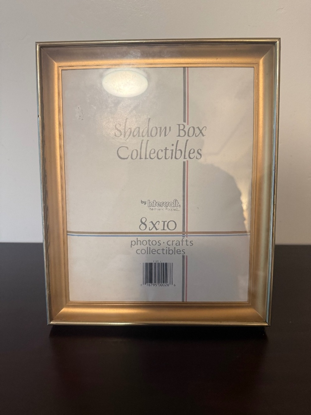 Vintage Intercraft 8x10 Shadow Box Picture Frame, Gold Tone Metal, Mid Century